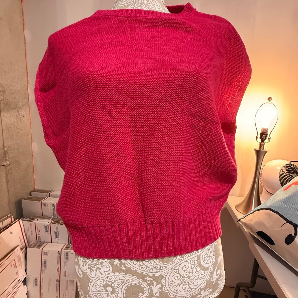 Loft XL Pink Knit Sweater Vest